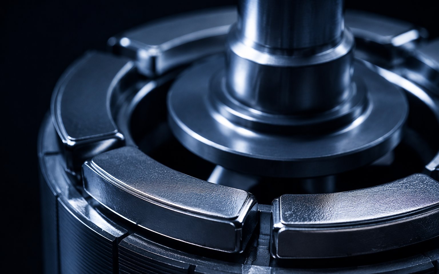 Arc magnets on a BLDC motor rotor