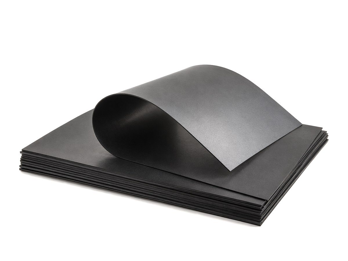 Flexible ferrite and EMI absorber sheets, stacked and rolled